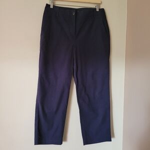 Talbots Women's Navy Blue Straight Leg Stretch Chino Pants Size 10